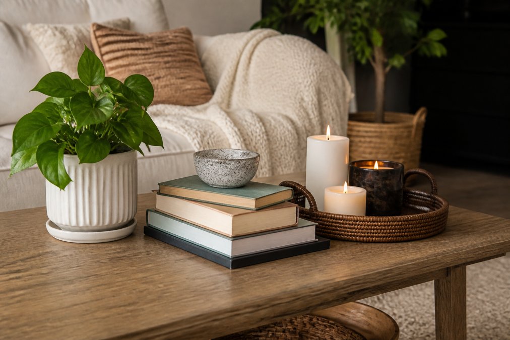 How to Style a Coffee Table With Candles and Books
