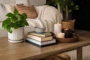 How to Style a Coffee Table With Candles and Books