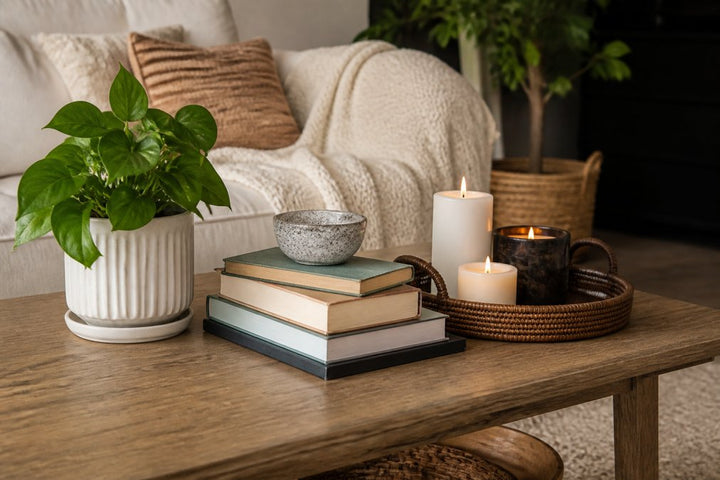 How to Style a Coffee Table With Candles and Books