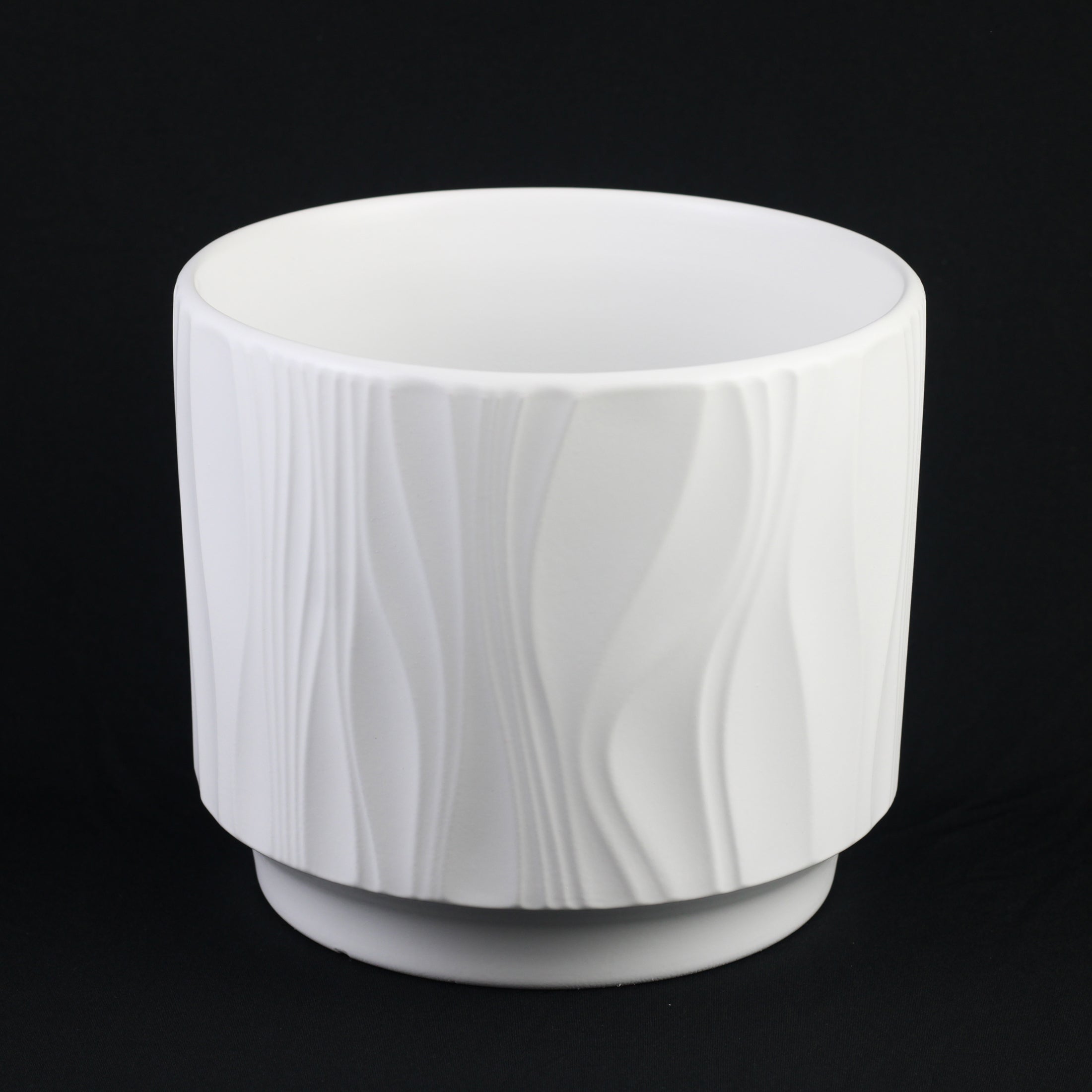 3-Piece White Stoneware Planter Pot Set
