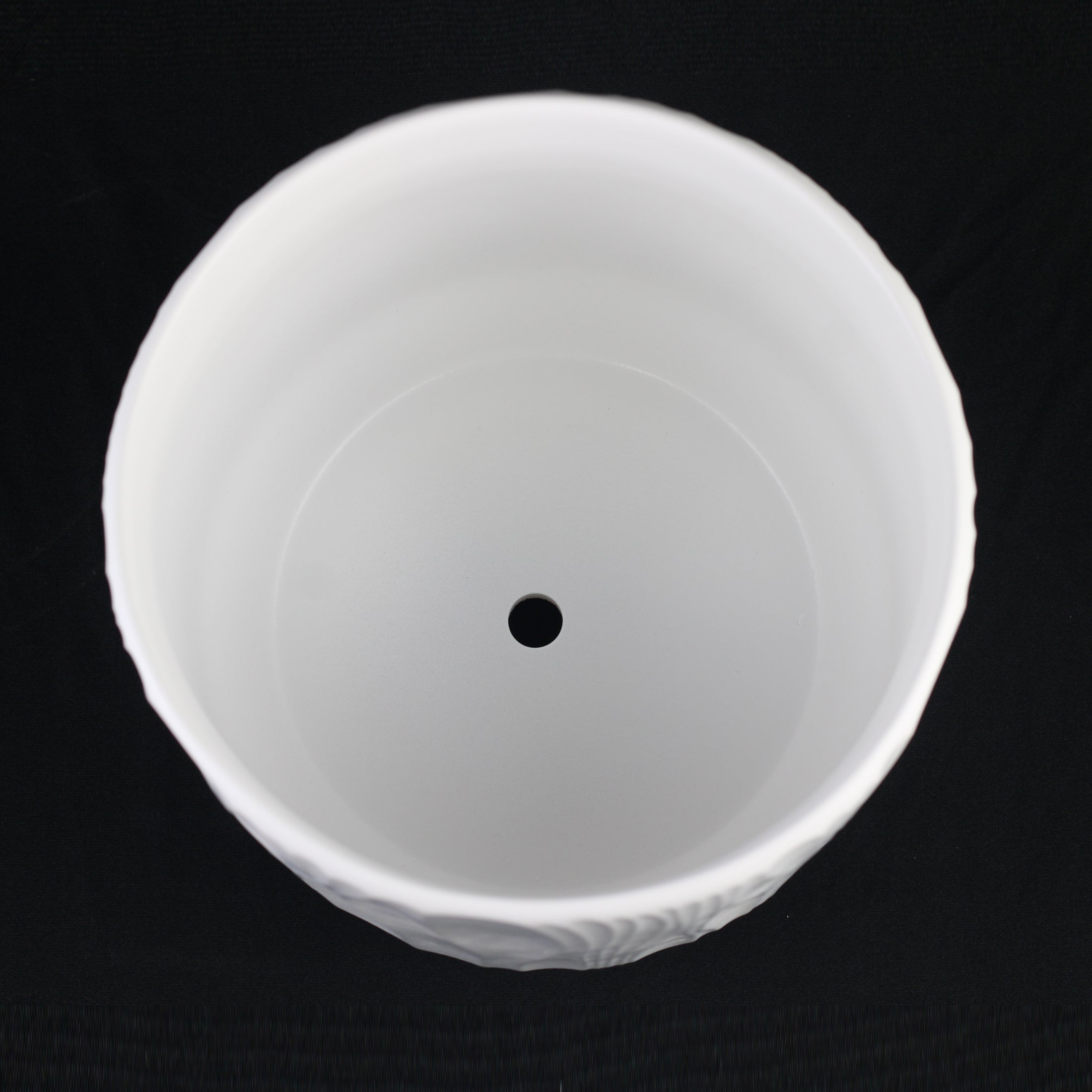 3-Piece White Stoneware Planter Pot Set