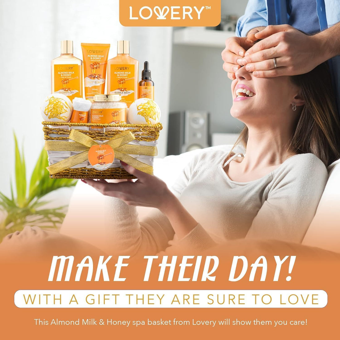 Gift Basket for Women- 10 Piece Milk & Honey Beauty Care Set