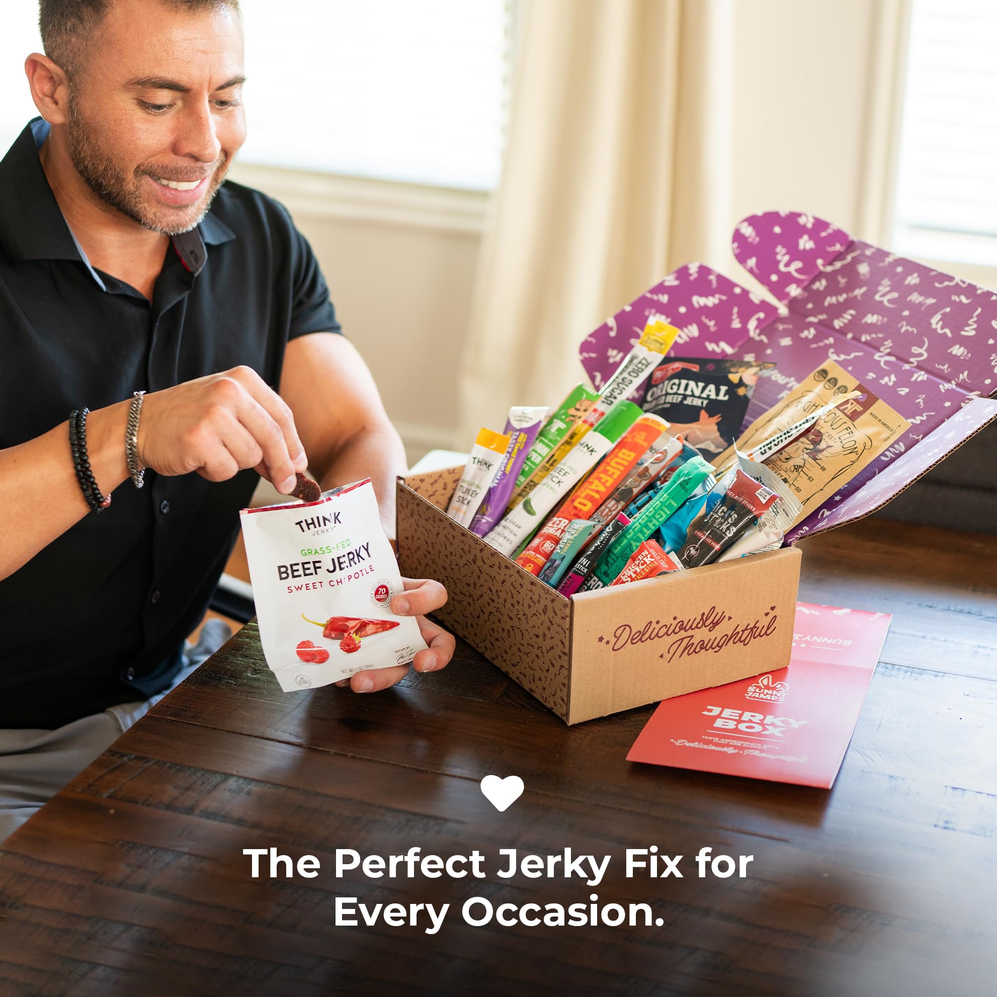 Premium Beef Jerky Gift Basket - Exotic Variety Pack for Men