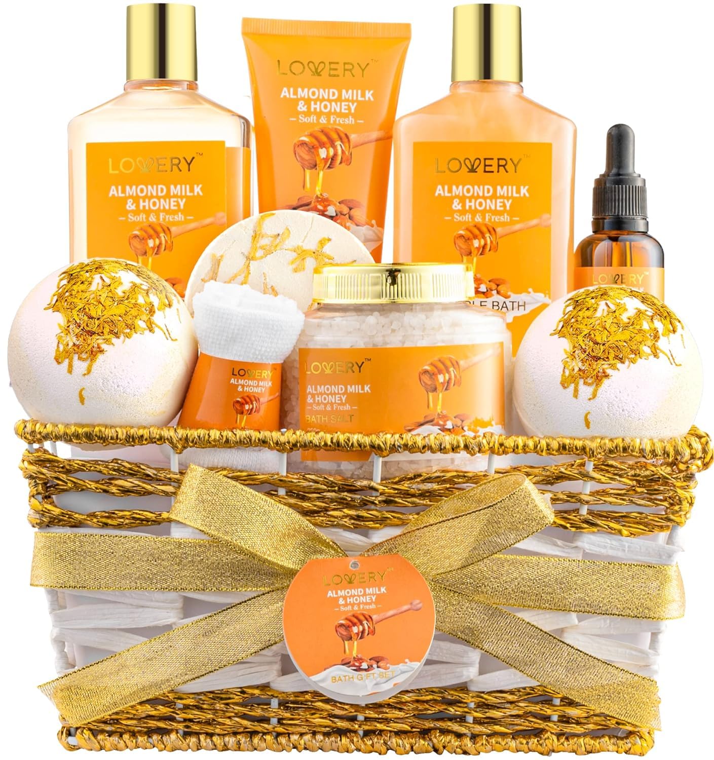 Gift Basket for Women- 10 Piece Milk & Honey Beauty Care Set