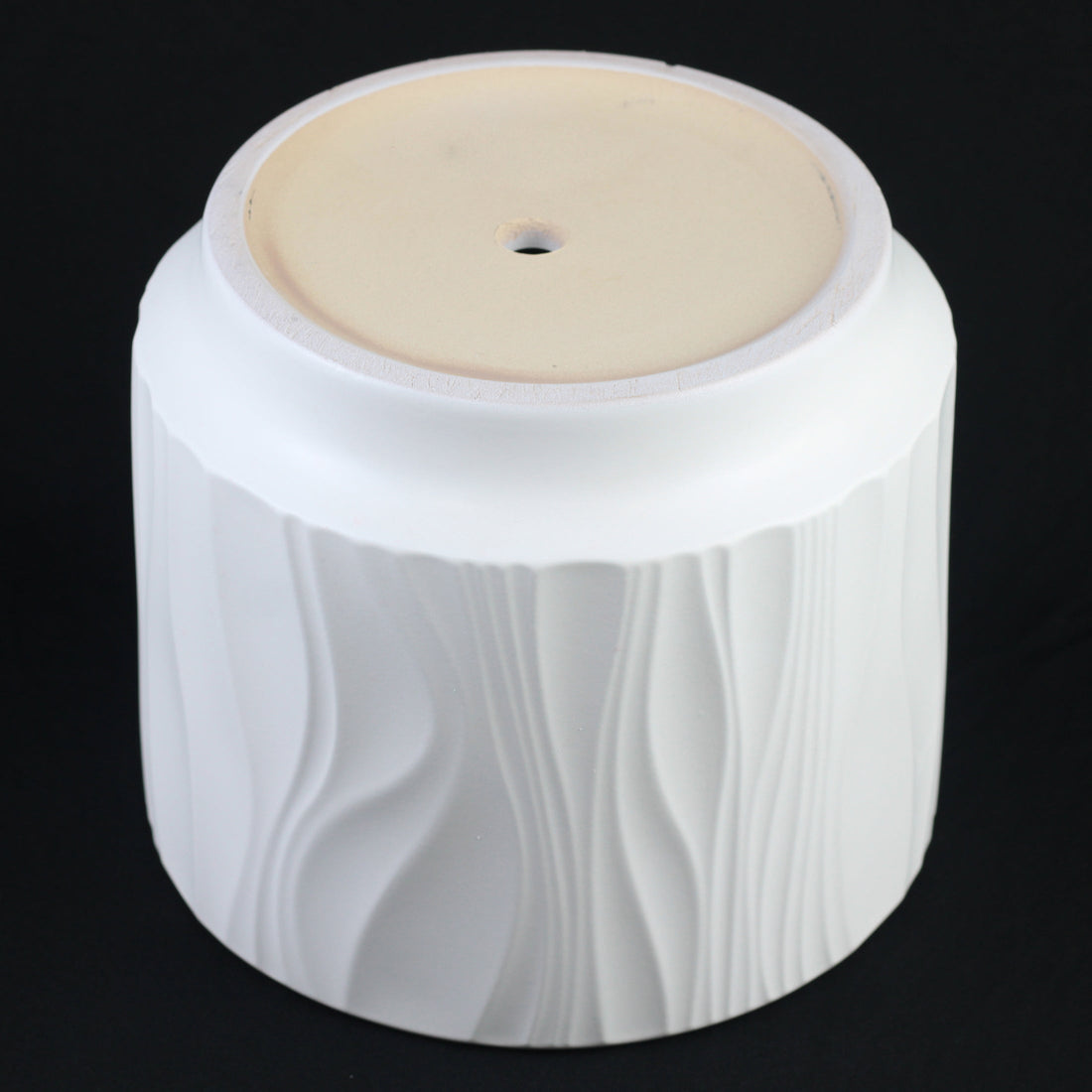 3-Piece White Stoneware Planter Pot Set