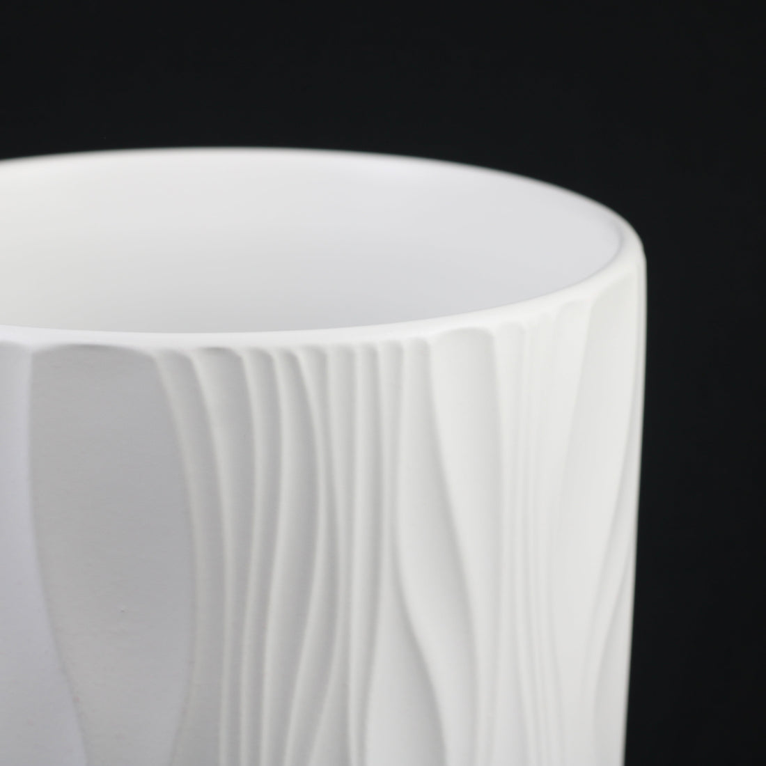 3-Piece White Stoneware Planter Pot Set