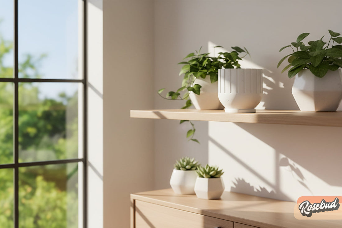 Modern Indoor Planter with Drainage – 3D Printed Fluted Plant Pot