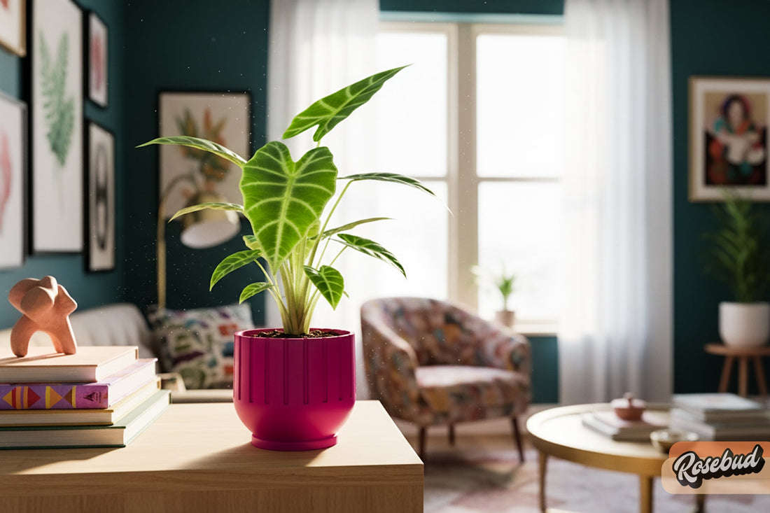 Modern Indoor Planter with Drainage – 3D Printed Fluted Plant Pot