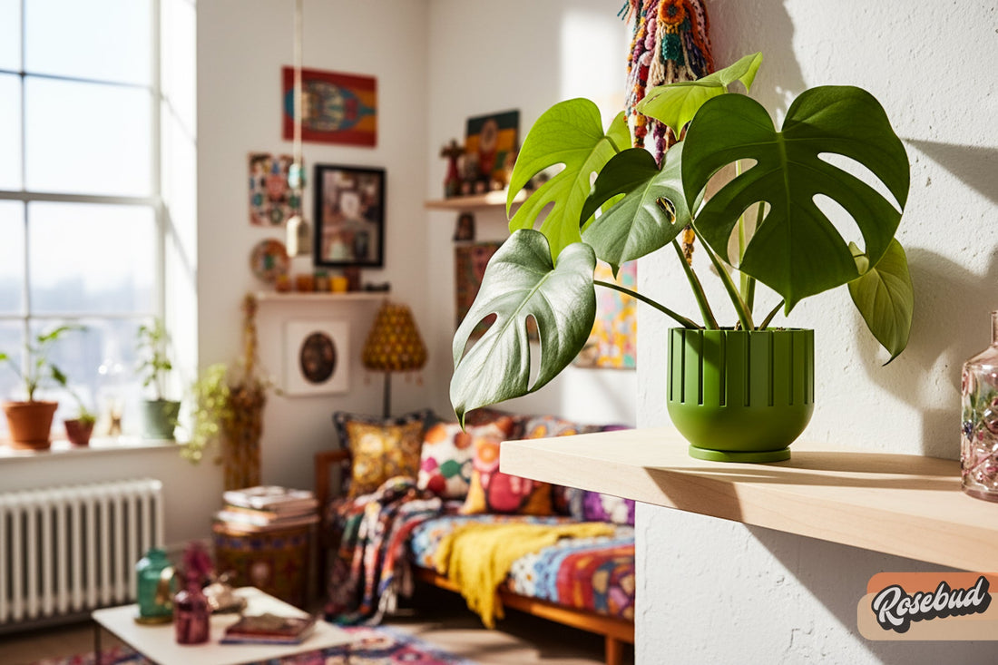 Modern Indoor Planter with Drainage – 3D Printed Fluted Plant Pot