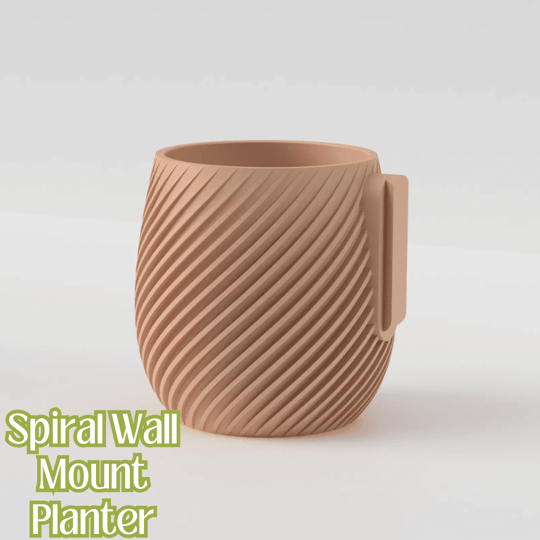 Spiral Design Wall or Tabletop Planter
