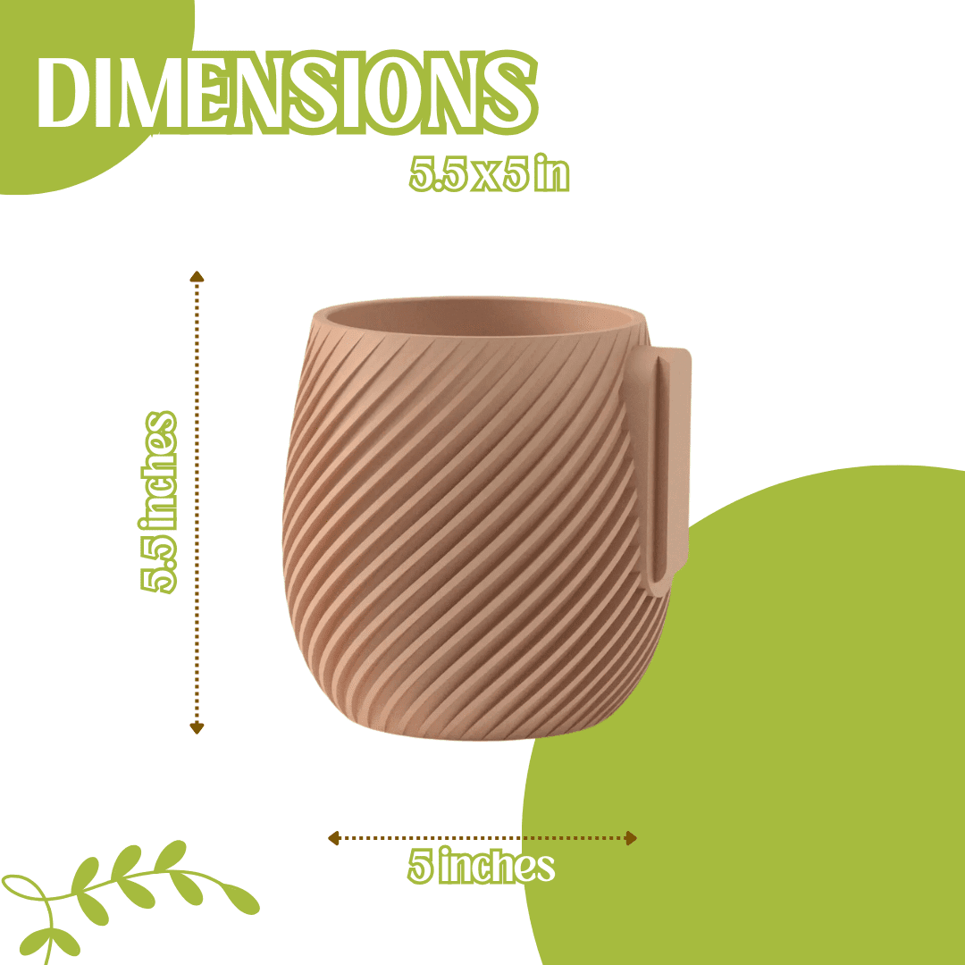 Spiral Design Wall or Tabletop Planter