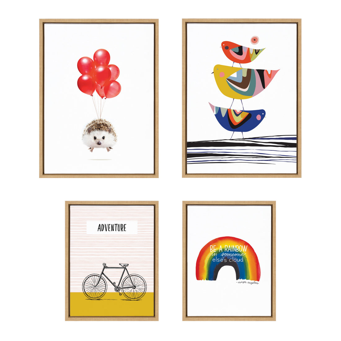 Sylvie Whimsy Modern Framed Canvas Set