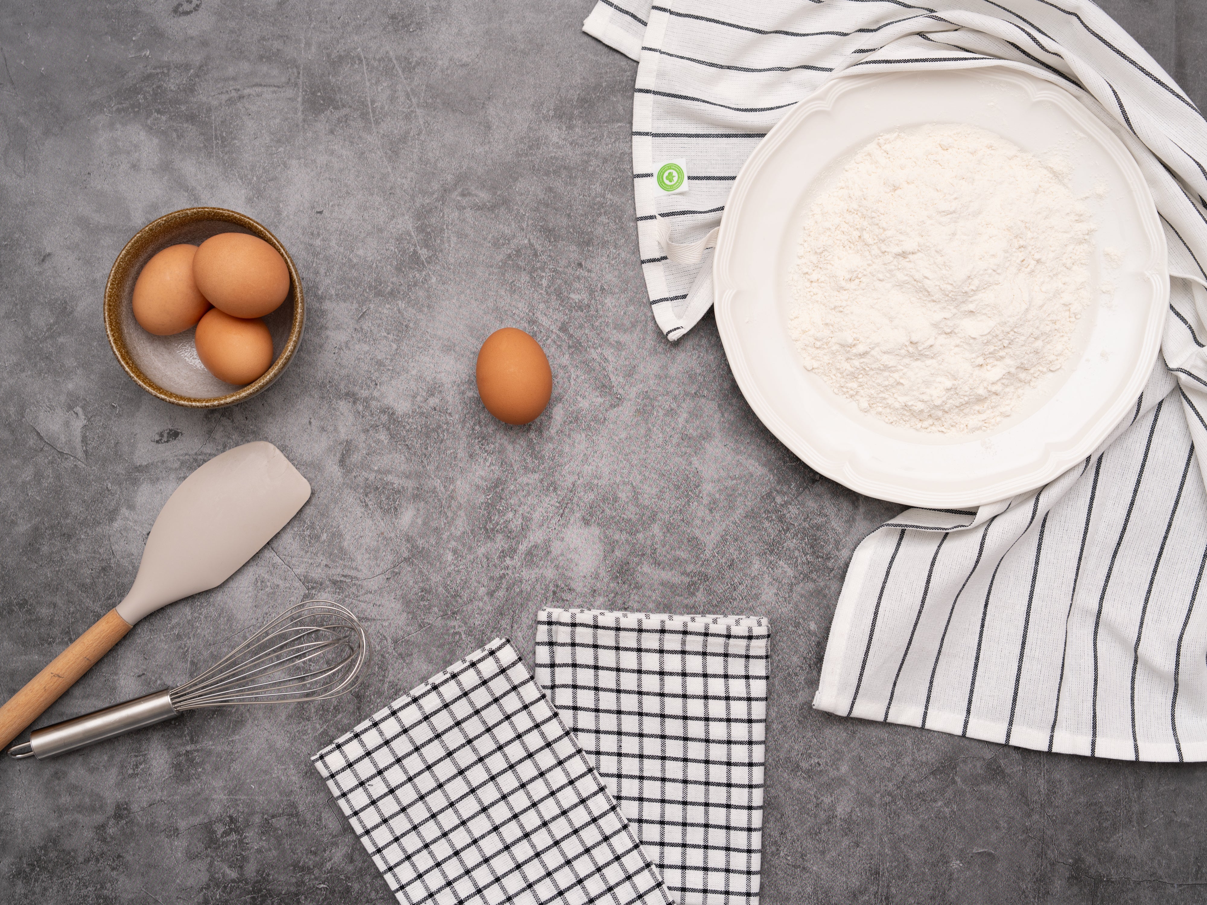 Stripe & Check Kitchen Towel Set