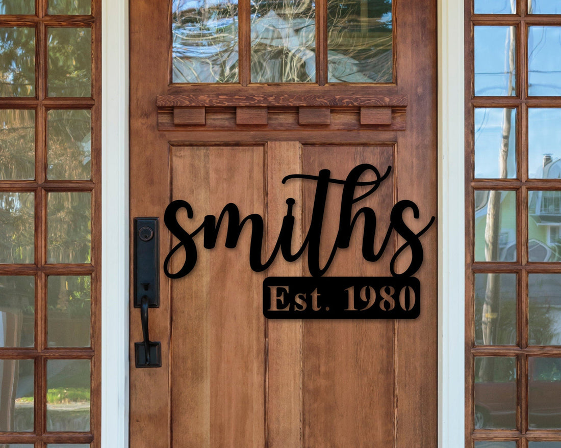 Family Name Est. Custom Metal Sign