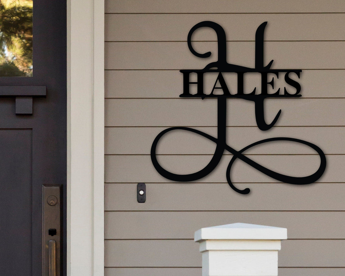 Last Name Custom Metal Sign