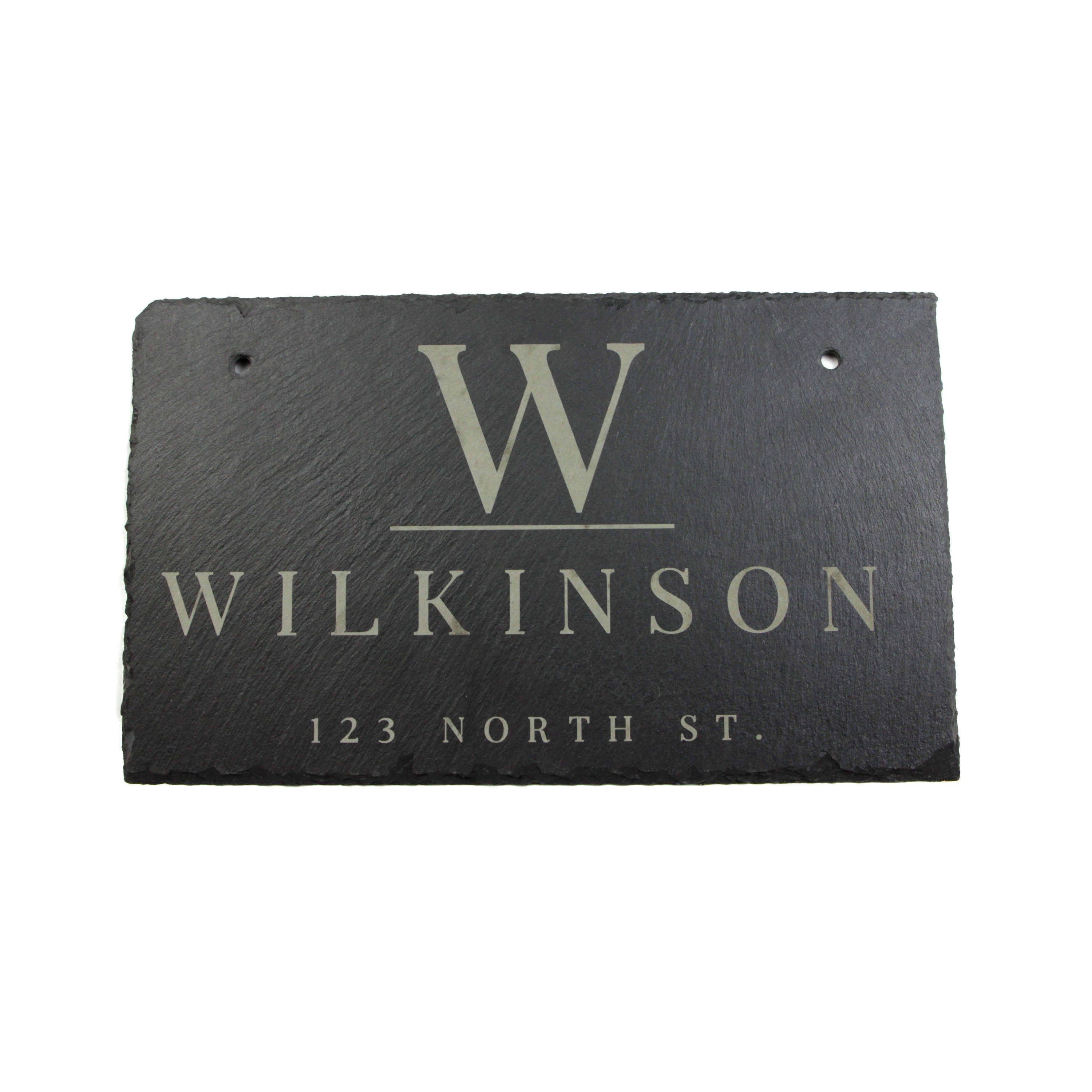 Personalized Slate Home Sign | Last Name Slate Address Sign