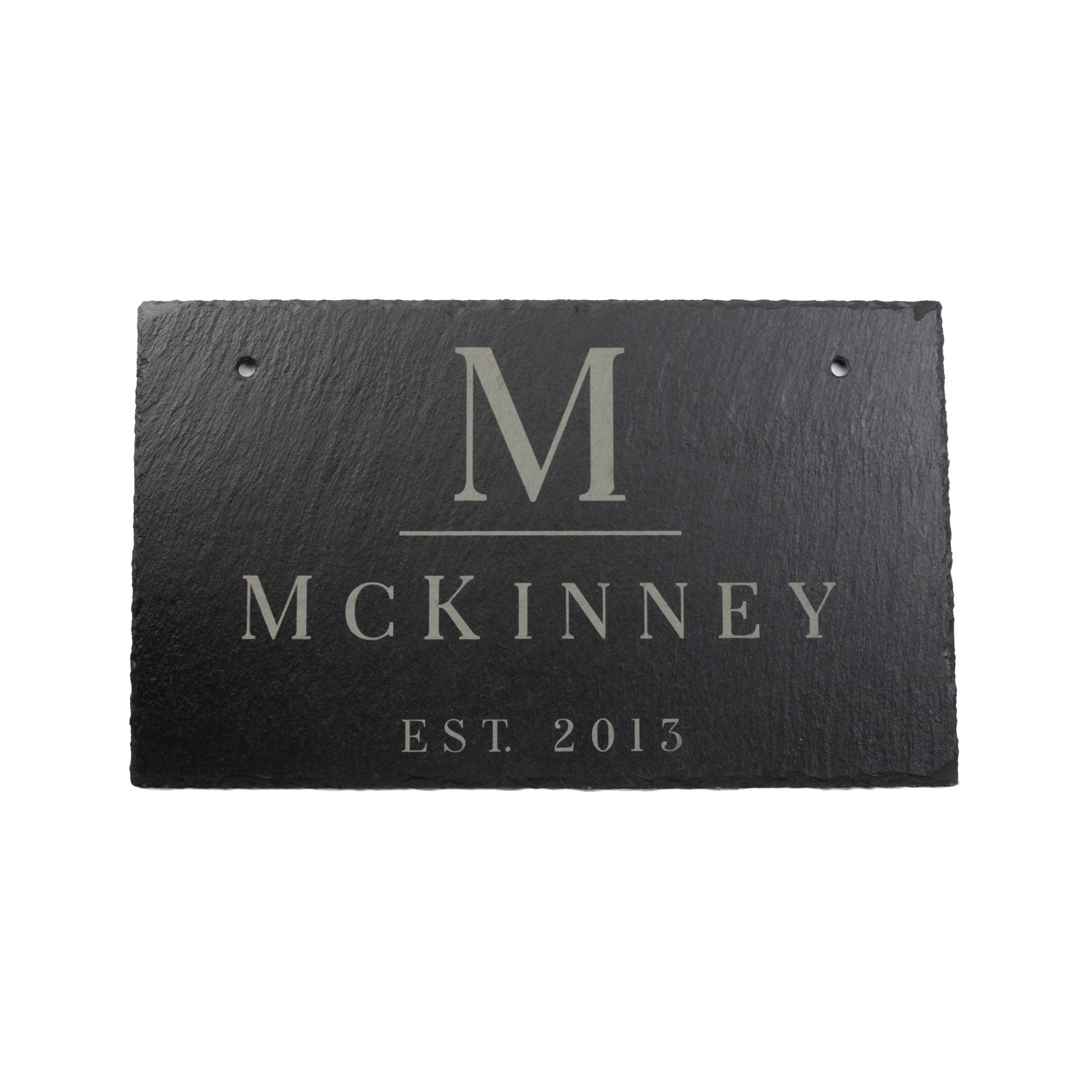 Personalized Slate Home Sign | Last Name Slate Address Sign