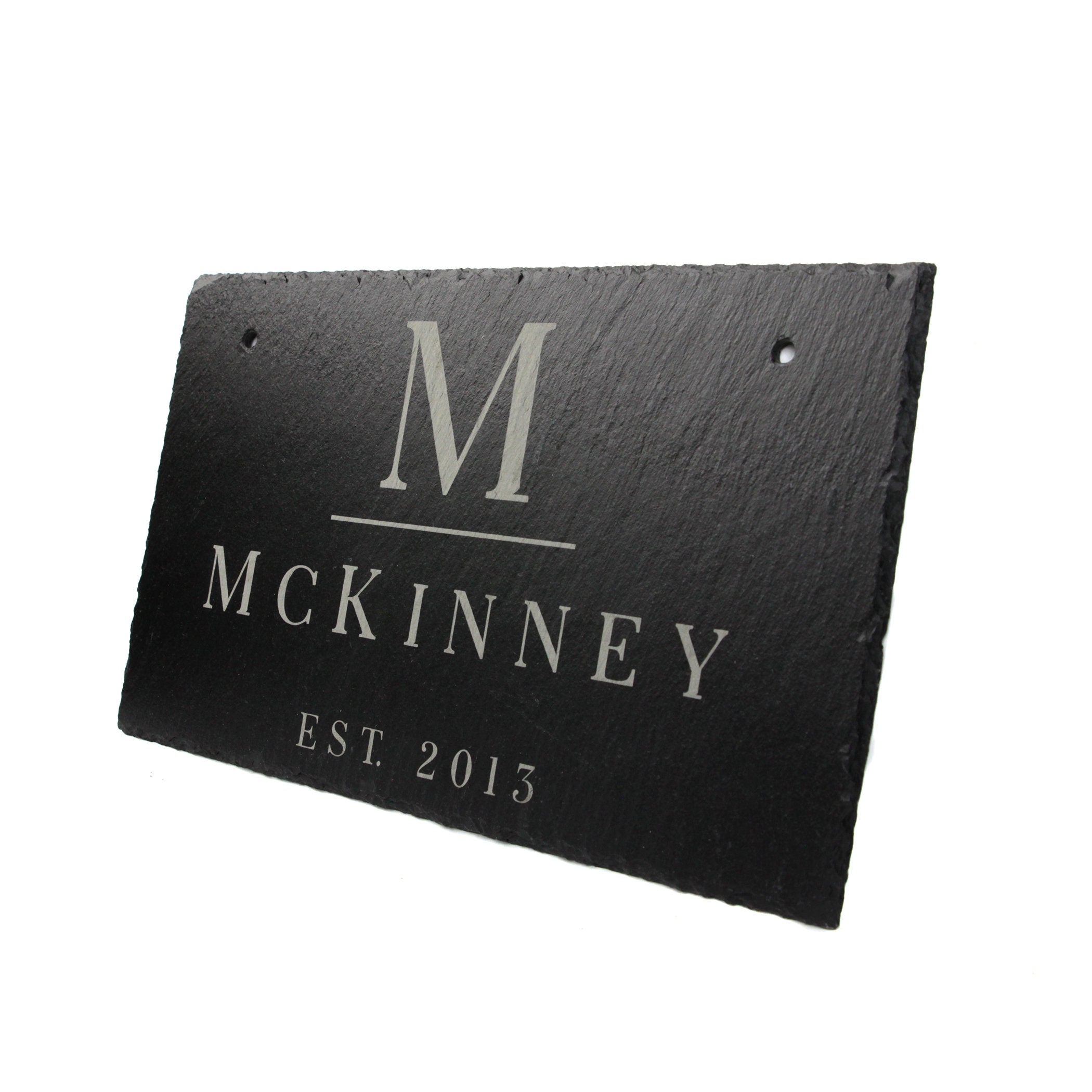 Personalized Slate Home Sign | Last Name Slate Address Sign