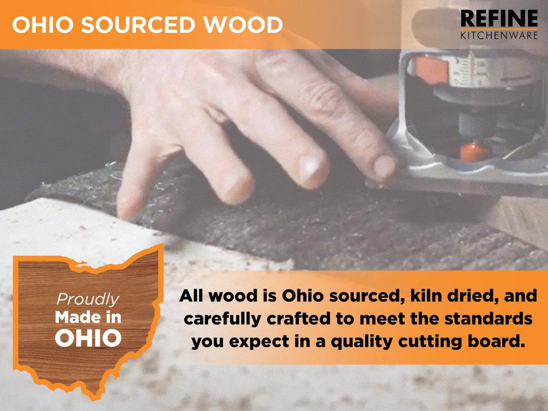 Personalized Cutting Board Wedding Gift, Monogrammed Cutting Board 18" x 12" With Juice Groove and Handles, Christmas, USA Made