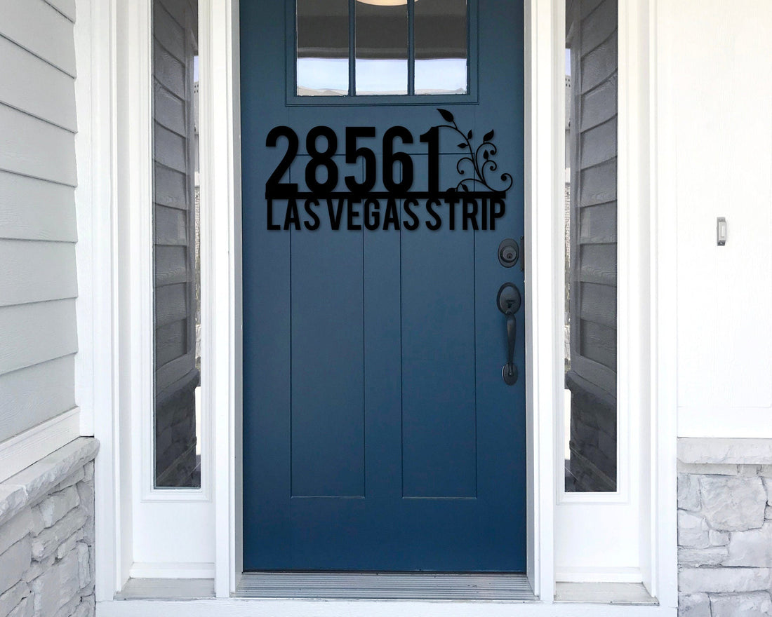 Handmade Personalized Custom House Address Sign, Metal Address Plaque, Home or Business Outdoor Decor