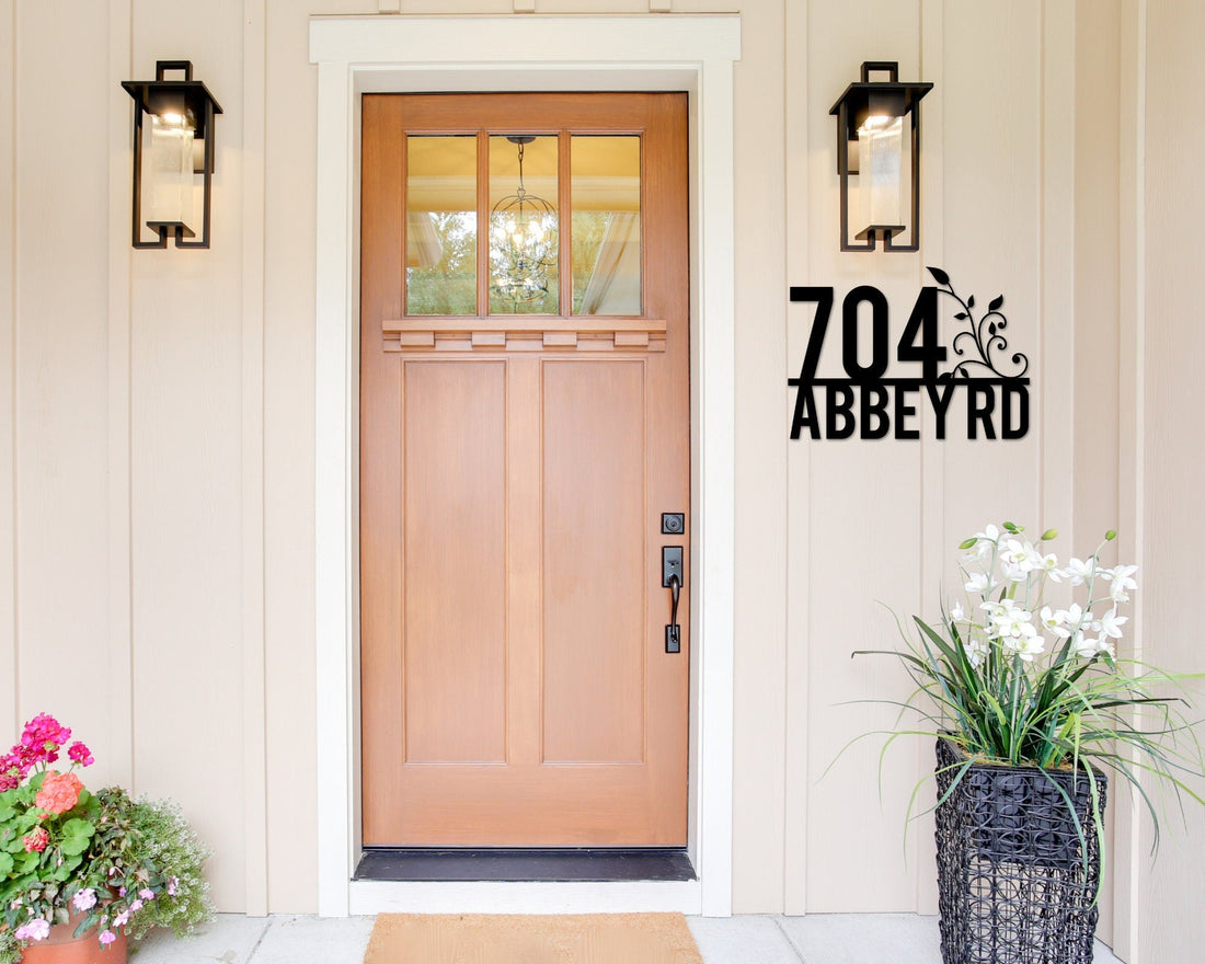 Handmade Personalized Custom House Address Sign, Metal Address Plaque, Home or Business Outdoor Decor