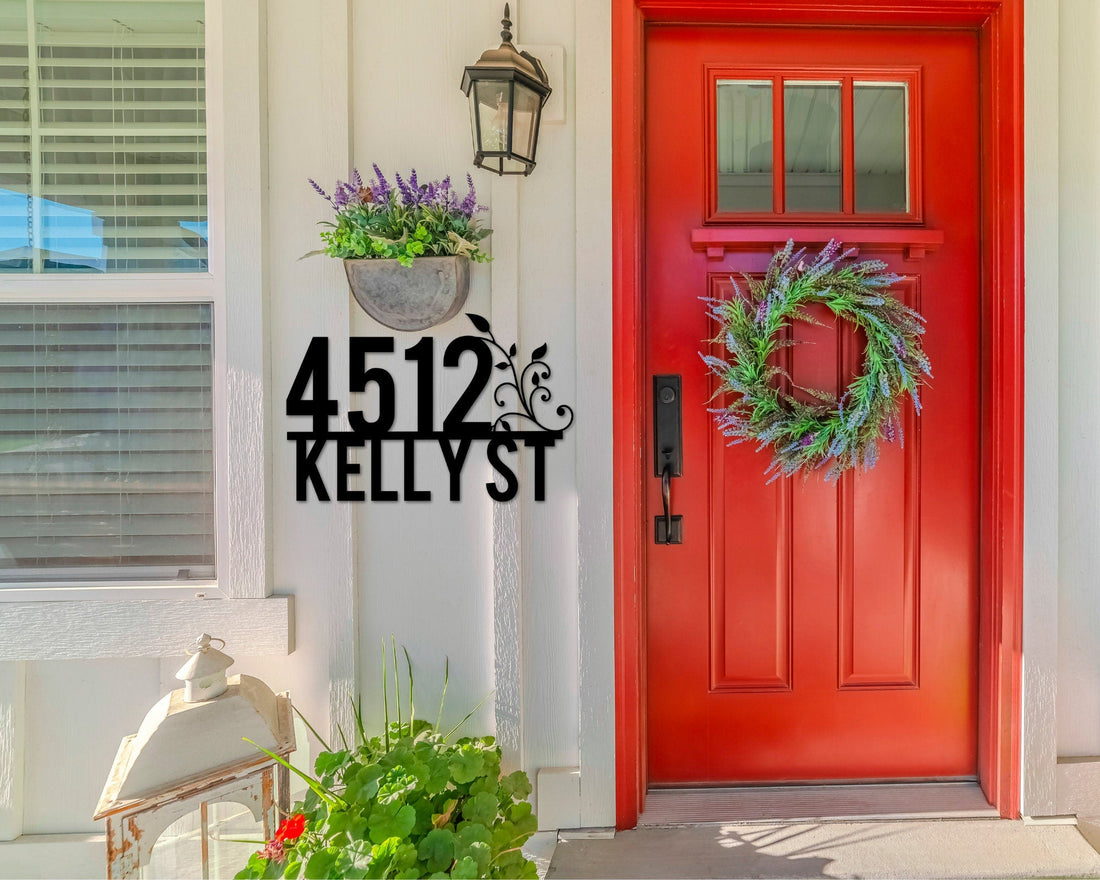 Handmade Personalized Custom House Address Sign, Metal Address Plaque, Home or Business Outdoor Decor