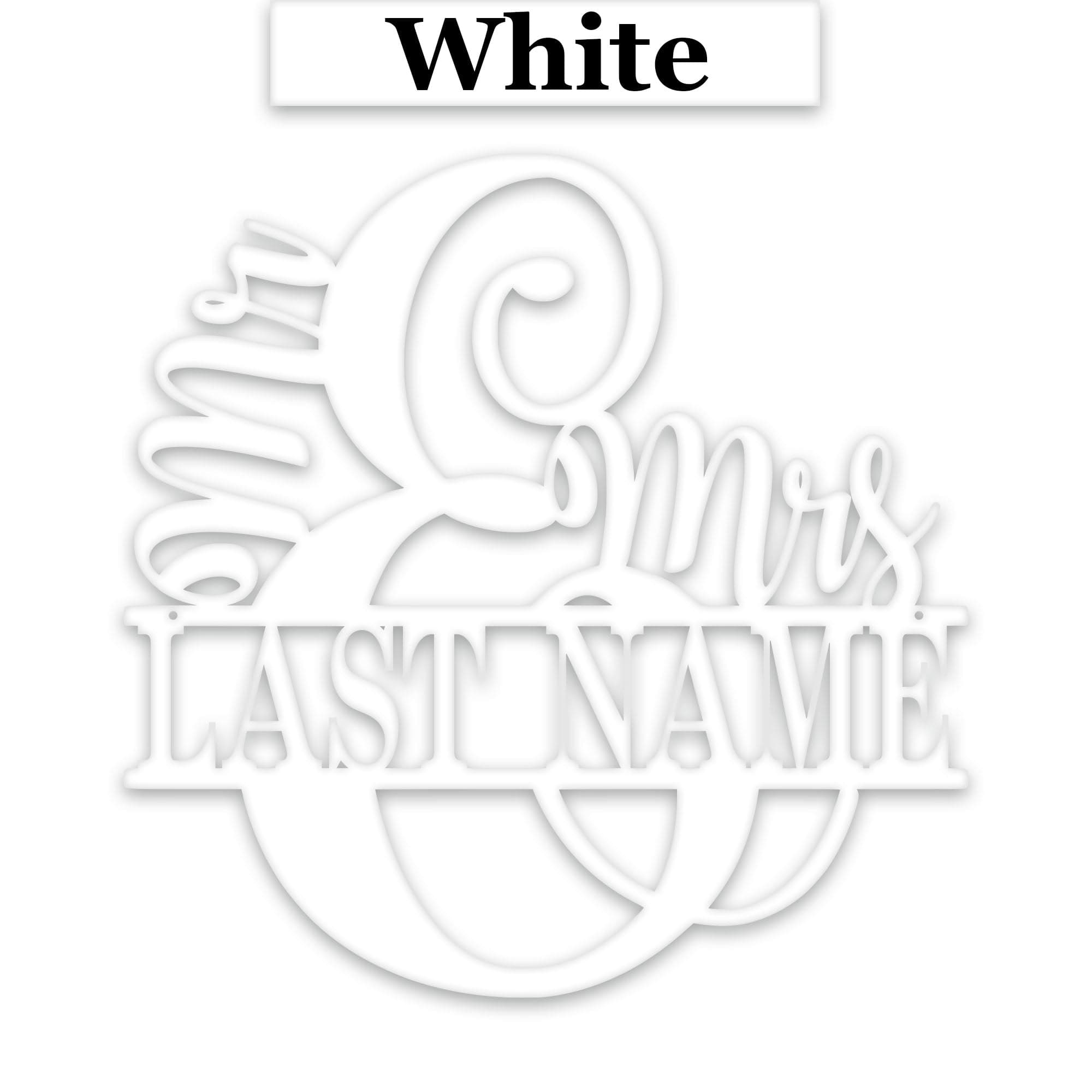 Mr. & Mrs. Personalized Metal Sign - Custom Name Sign | Wedding Gift Idea & Home Decor