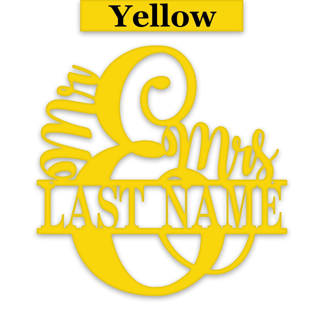 Mr. & Mrs. Personalized Metal Sign - Custom Name Sign | Wedding Gift Idea & Home Decor