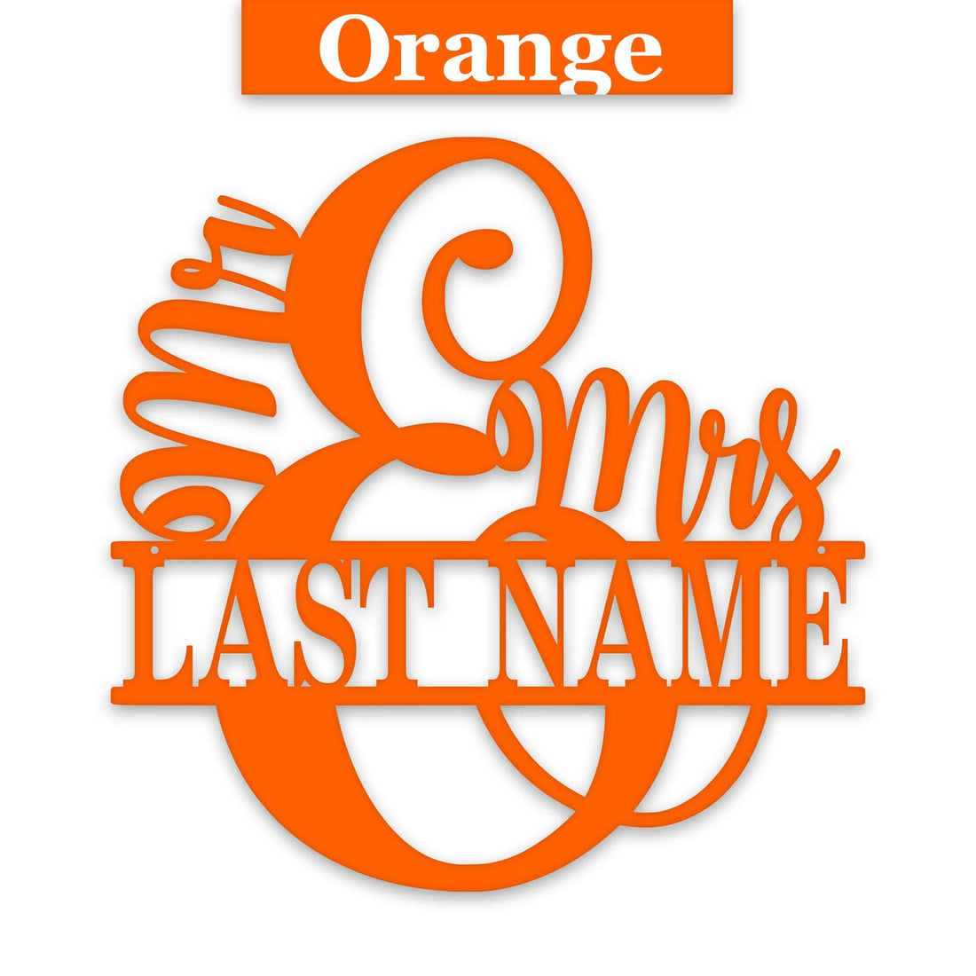 Mr. & Mrs. Personalized Metal Sign - Custom Name Sign | Wedding Gift Idea & Home Decor