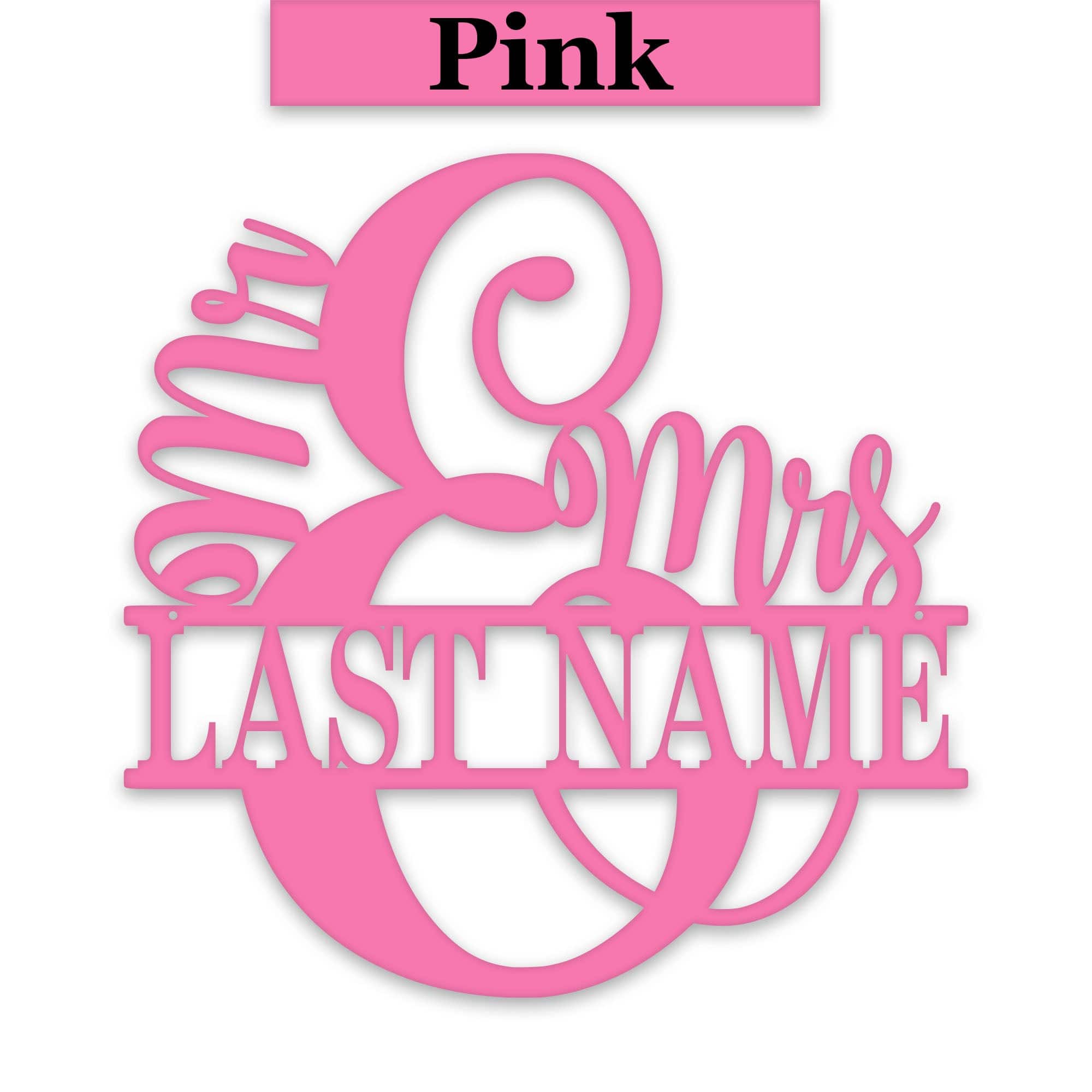 Mr. & Mrs. Personalized Metal Sign - Custom Name Sign | Wedding Gift Idea & Home Decor