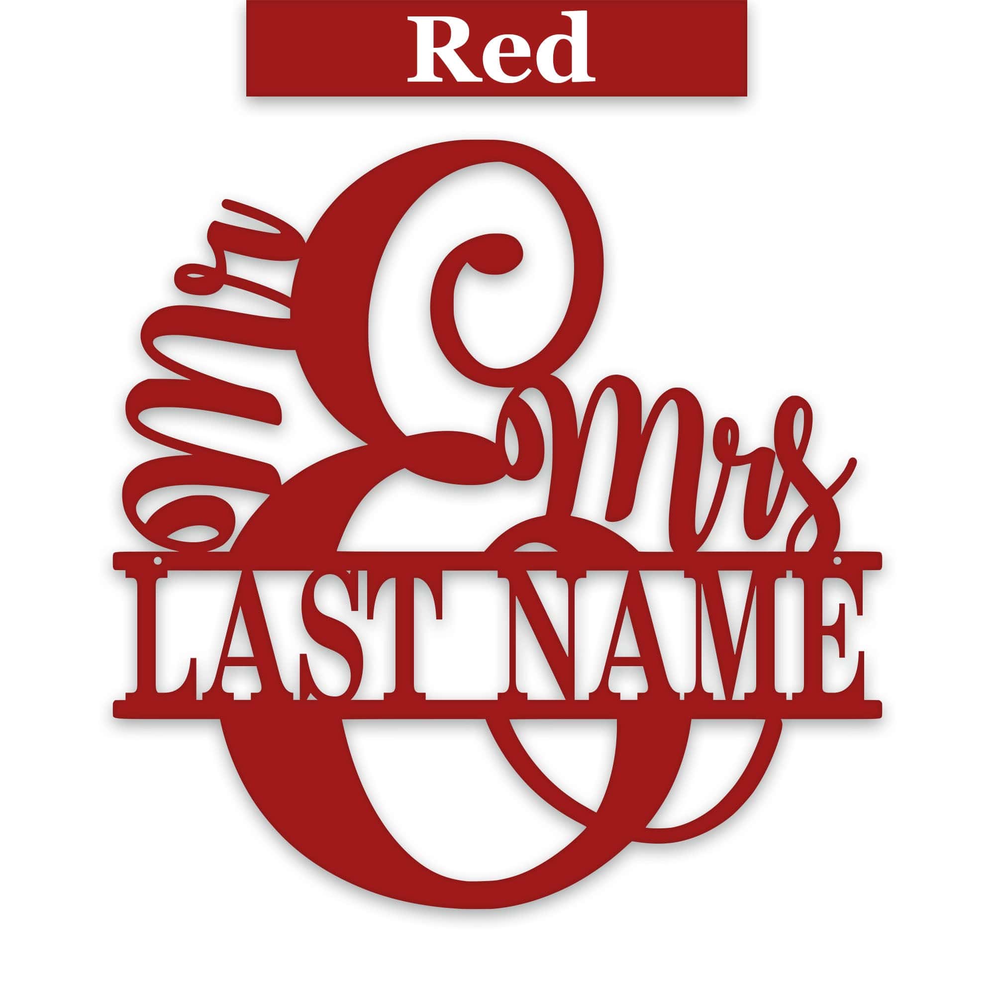 Mr. & Mrs. Personalized Metal Sign - Custom Name Sign | Wedding Gift Idea & Home Decor