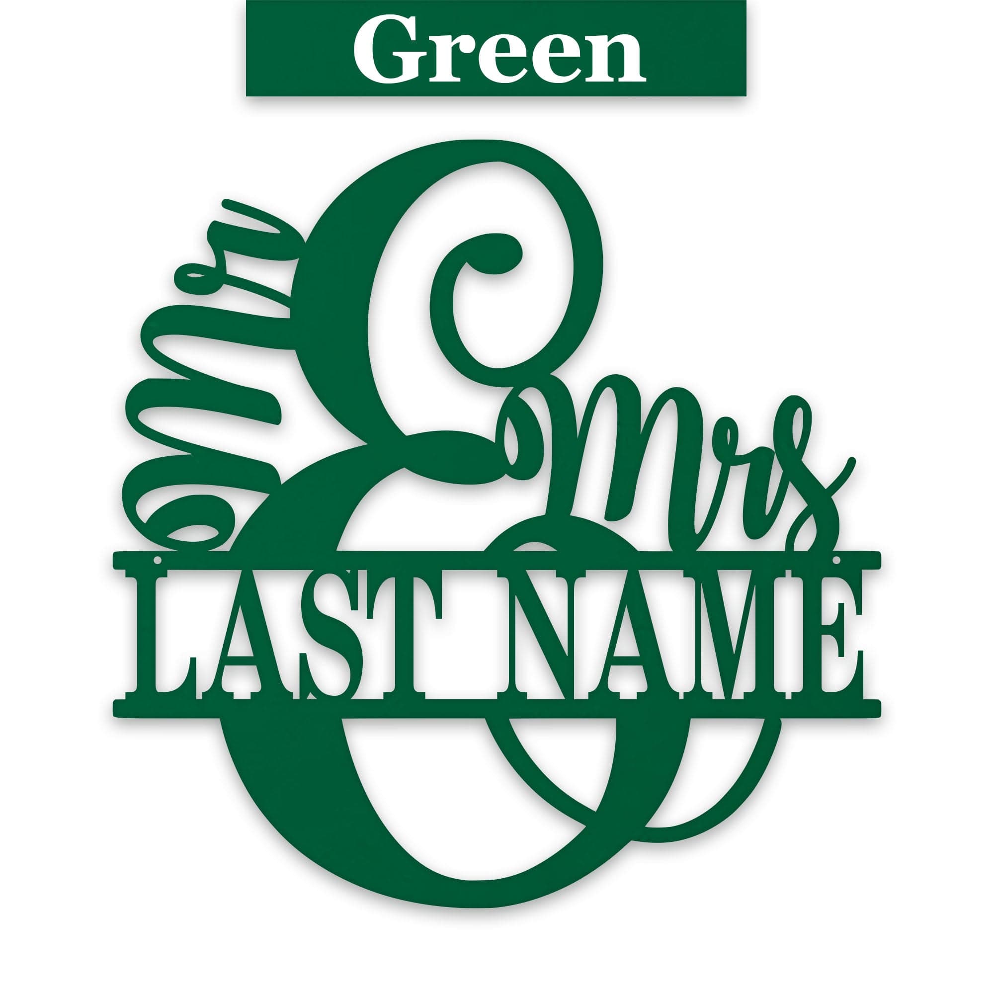 Mr. & Mrs. Personalized Metal Sign - Custom Name Sign | Wedding Gift Idea & Home Decor