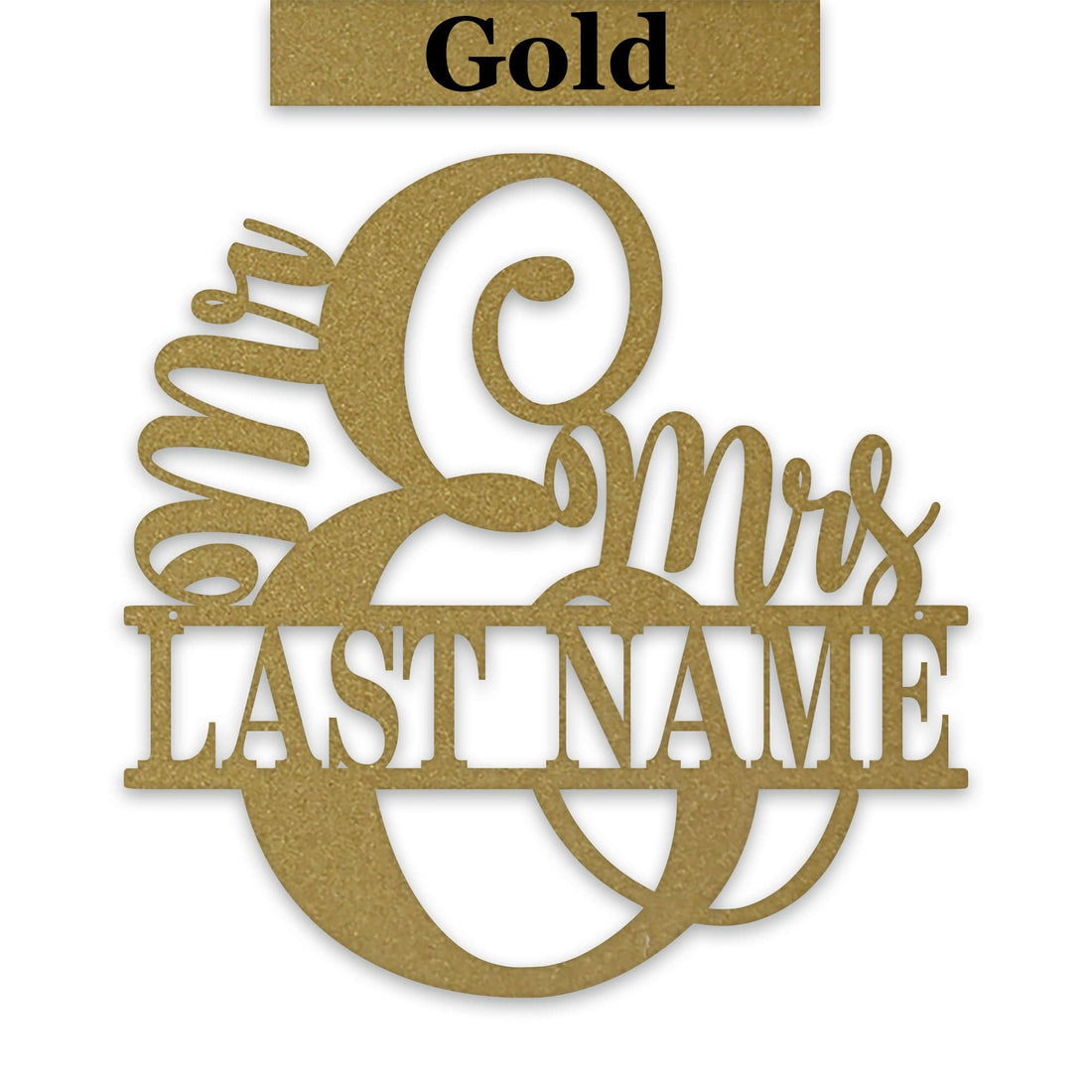 Mr. & Mrs. Personalized Metal Sign - Custom Name Sign | Wedding Gift Idea & Home Decor
