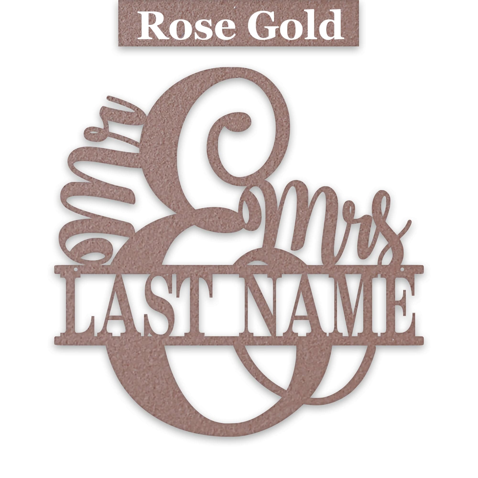 Mr. & Mrs. Personalized Metal Sign - Custom Name Sign | Wedding Gift Idea & Home Decor
