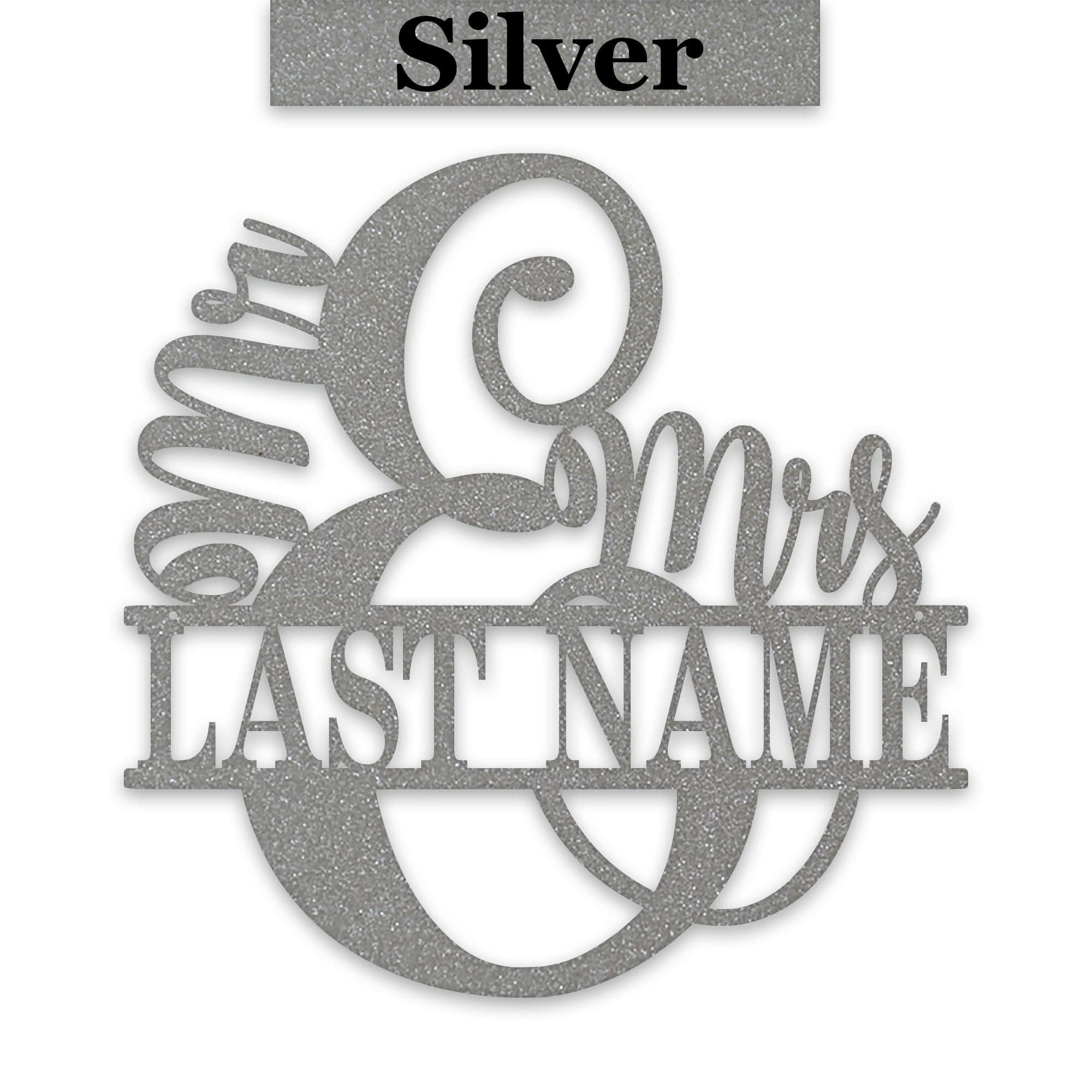 Mr. & Mrs. Personalized Metal Sign - Custom Name Sign | Wedding Gift Idea & Home Decor
