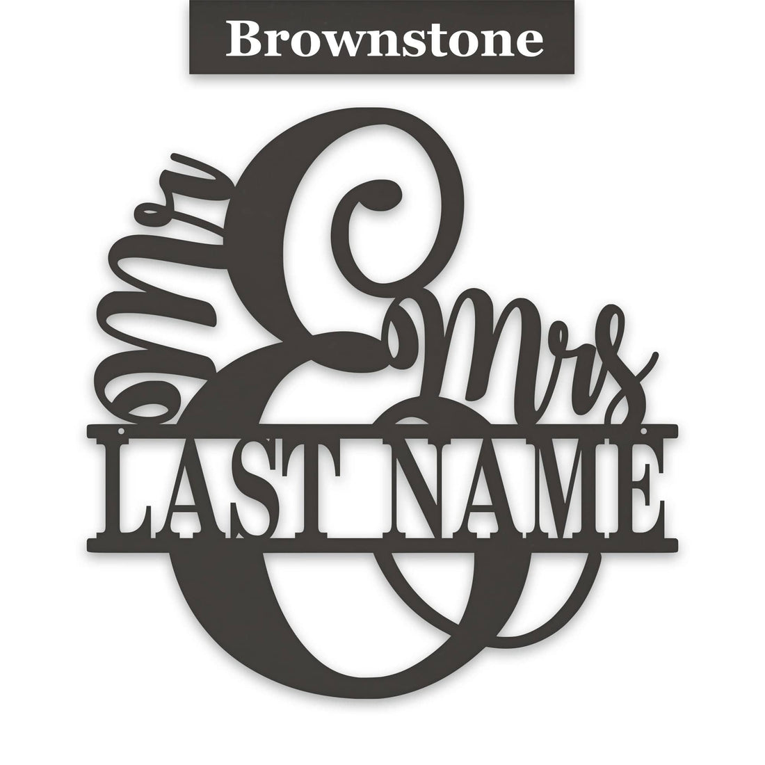 Mr. & Mrs. Personalized Metal Sign - Custom Name Sign | Wedding Gift Idea & Home Decor