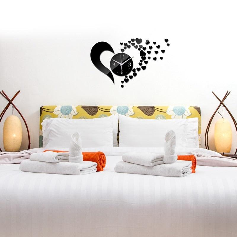 Wall Clock Living Room 3D Frameless Acrylic Mirror