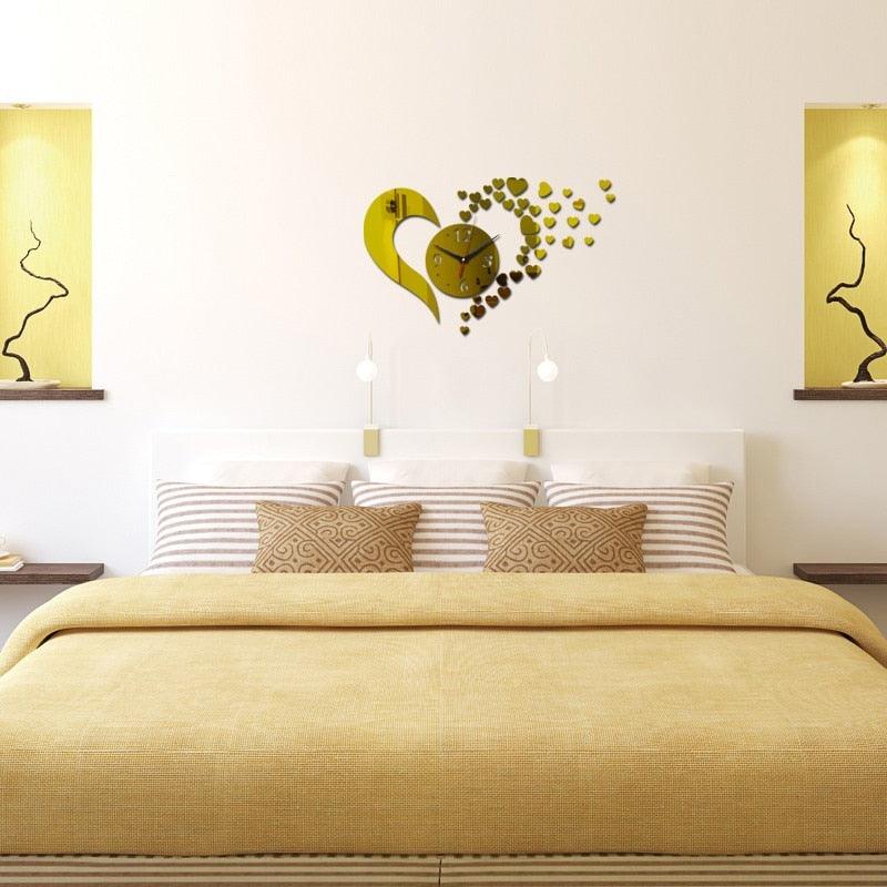 Wall Clock Living Room 3D Frameless Acrylic Mirror