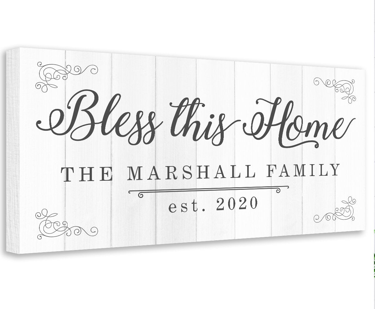 Personalized - Bless This Home - Canvas