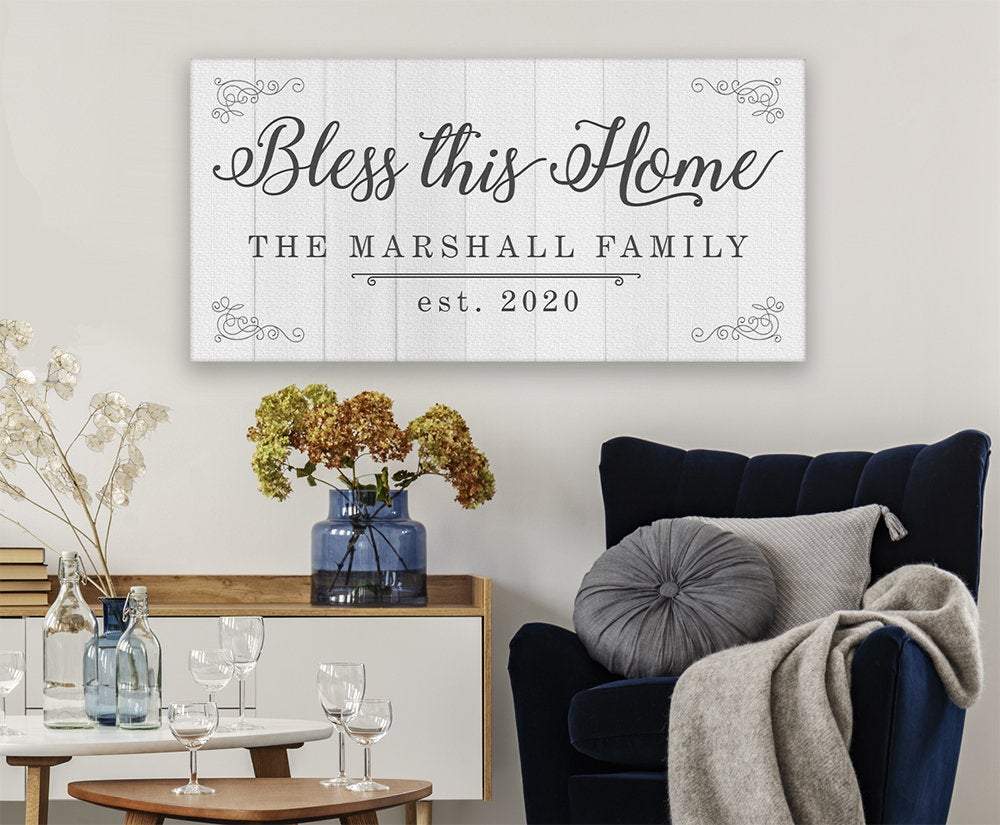 Personalized - Bless This Home - Canvas