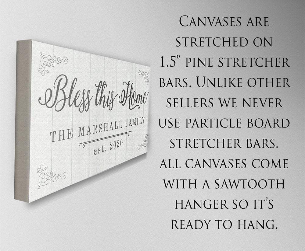 Personalized - Bless This Home - Canvas